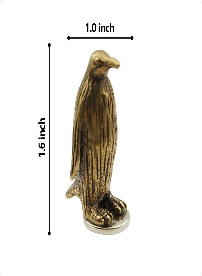 Wallertree Brass Penguin Hinge Heads Decorative Topper - Magnetic Hinge Head Toppers - Vintage Animal Door Hinge Head Home Decoration - Image 3
